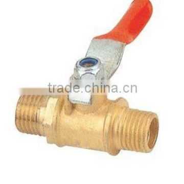 Forged Brass Ball Valve,Red Steel flat handle,MXM