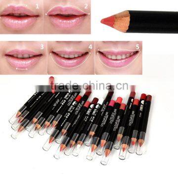 2016 Hot Sale Multicolor Waterproof Functional Lip Liner Pencil Eyebrow Eye Lip Makeup Colorful Cosmetic Lipliner Pen photo-6