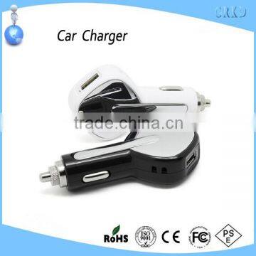 High quality dual usb car charger for iPhone iPad