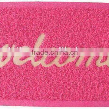 welcome pvc door mat with good materials from china