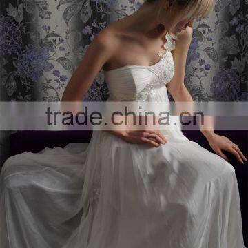 Silk chiffion wedding dress