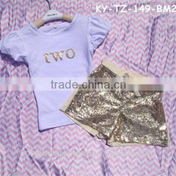 Baby Crazy Sparkly Summer Clothing Girls Boutique Clothing Bulk Wholesale Children Clothes Set