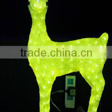 Factory wholesale Christmas decoration 3D LED christmas acrylic deer motif light