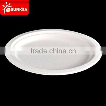 Food Grade Tableware Bagasse Paper Pulp Disposable Square Plate photo-6