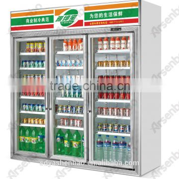 Display cooler, upright refrigerator, vertical refrigerated showcase