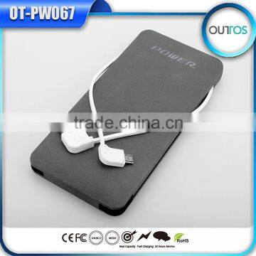 Super Slim Printed Logo Buit-in Cable Powerbank With 4 Power Indicators photo-5