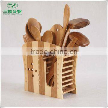 Natural Bamboo Tableware Storage Rack