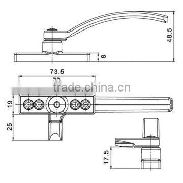 Upvc Window Handles,Window Handle Lock,Single Point Handle photo-2