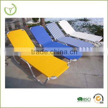 HL-B-11006 hot sell beach lounge chair/Multiple color folding back beach bed/sun bed, aluminum sun lounger                        
                                                Quality Choice