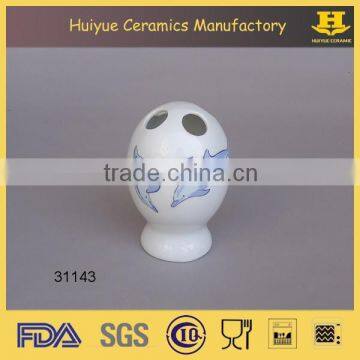 Ceramic Bathroom Cups, Dolphin Pattern Gargle Cup, Decal Bathroom Set photo-4