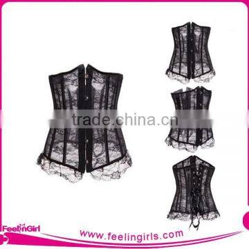 Wholesale Zipper Front Leather Corset Posture