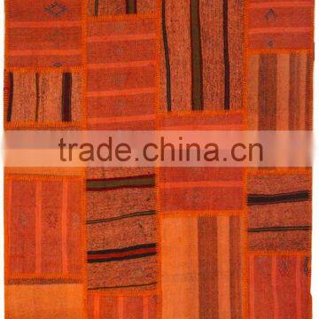 Patchwork Rug - Handwoven Vintage Turkish Rug