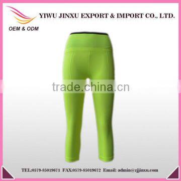 2015 New Model Seamless Women Sports Knee Length Leggings Yoga Pants