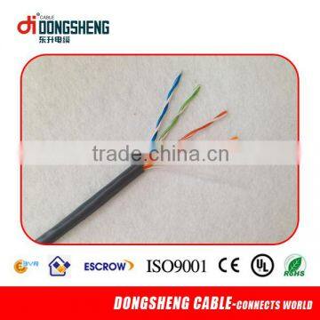 UL List UTP Cat5e Cable, 4Pr 24AWG, 1000FT/Pull Box Gray Color Pass Fluke Test