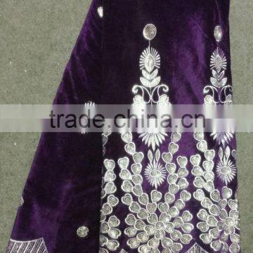 Fashion Pink Sequins Women Raw Silk Velvet Burnout Silk Velvet Fabric photo-6