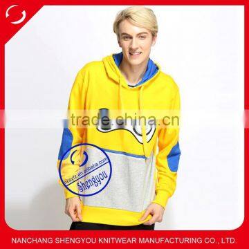 100% cotton custom wholesale plain pullover hoodies