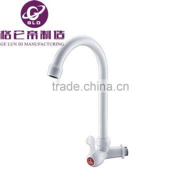 GLD white color ABS plastic kitchen water tap/plastic faucet/swan sink cock for kitchen