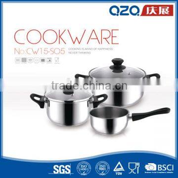 Good texture safety quality Classic 18/10 Stainless Steel Cookware Set