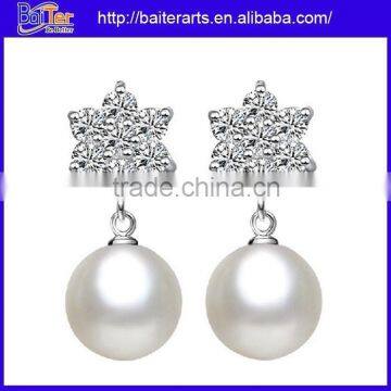 Best Seller ! Wholesale Jewelry Fashion Women's Big Fake Pearl Earrings