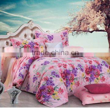 100% cotton pigment print new design wholesale cotton bedding set