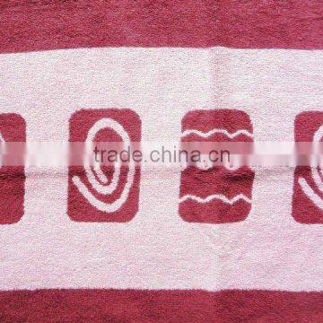 cotton bath mat towel with both sides terry