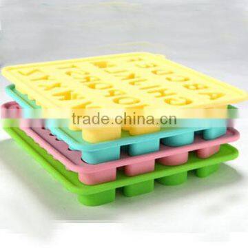 New 26 Alphabet Letter silicone resin ice cream soap cube tray form mold