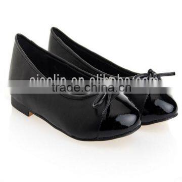 Office's ladies blackleather flat shoes man for ladies