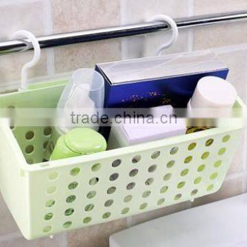 2015 new design plastic storage basket with hook