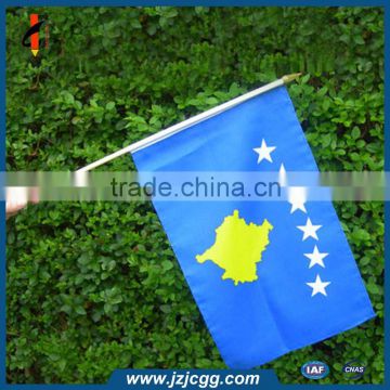 custom cheap polyester hand stick flags