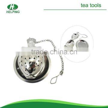 stainless steel strawberry shape tea infuser with tray