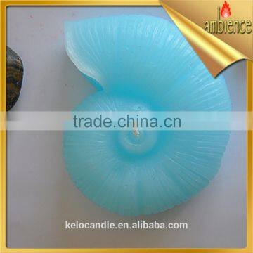 blue colored seashell candle paraffin wax craft candle for spa