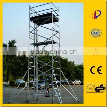 Double width uprightness climb ladder frame scaffolding