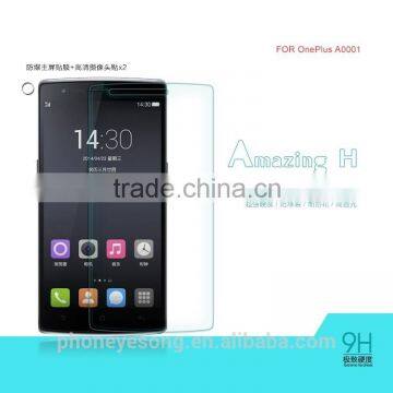 Factory price mobile phone Tempered Glass Screen protector/film for OnePlus A0001