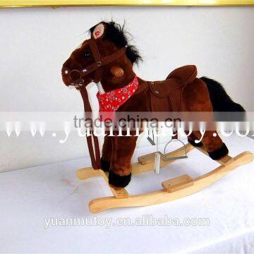 2016 hot Plush horse baby kids toy / valentine chrisha playful plush rocking horse