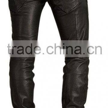 Mens Black Leather Pants - 100% Soft Lambskin - New photo-2
