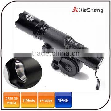 Warranty 1 year 5W police 18650 or AAA battery mountain bicycle rechargeable led light bike