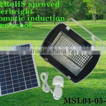 Solar motion sensor flood light