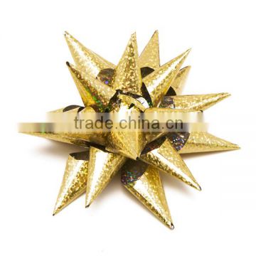 Gold Spiky Gift Bow