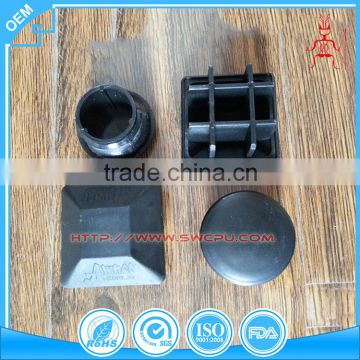 China supplier injection molded custom plastic square pu caps plug