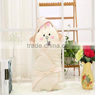 Ajustable Baby Blanket Soft Cotton Muslin Newborn Sleep Wrap With Tie photo-3