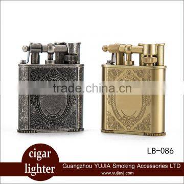 Guangzhou YuJia Smoking vintage style copper double flames cigar lighter