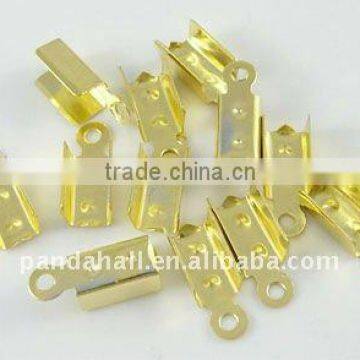 Lighted Metal Cord Ends, Custom Cord Tips, Golden(E313Y-G)