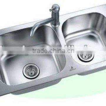 Amico Rectangular Double Bowl Stainless Steel Kitchen Sink