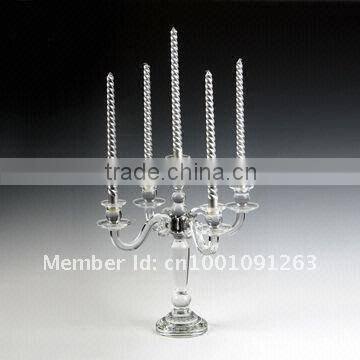 Import India Crystal Glass Candle Holder for Wedding Table Decorations photo-5