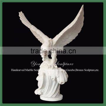 Outdoor Chinese Decorative Marble Polish Eagle Statue