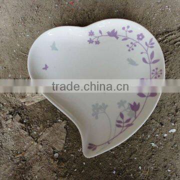 9.5''Heart-shaped plates,9.5porcelain pattern dinner plates