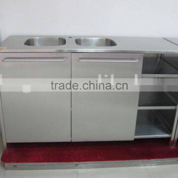 Kitchen Cabinet with Two Sink for Hotel/ Family
