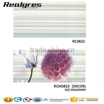 Ceramic wall tiles with 3d inkjet printing 300*600mm