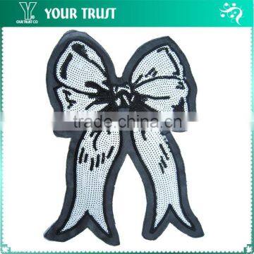 5MM Black And White Ribbon Sequin Bead Applique Patches
