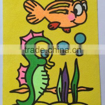 Accept OEM diy painting for kids, sand art kit, cartoon model sand art